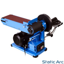 Load image into Gallery viewer, 375W ELECTRIC BELT + DISC SANDER 2in1 LINISHER BENCH WORKTOP WOOD METAL SANDING