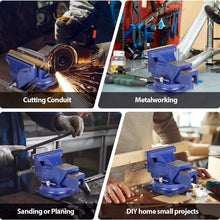 Load image into Gallery viewer, BENCH VICE CLAMP WORKTOP JAWS GRIP HOLD SWIVEL BASE MECHANICS VISE 150mm (6inch)