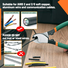 Load image into Gallery viewer, Cable Wire Cutters Electrical Copper Pliers Stripper Heavy Duty 6"/8"/10" inch