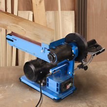 Load image into Gallery viewer, 375W ELECTRIC BELT + DISC SANDER 2in1 LINISHER BENCH WORKTOP WOOD METAL SANDING