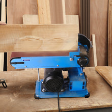 Load image into Gallery viewer, 375W ELECTRIC BELT + DISC SANDER 2in1 LINISHER BENCH WORKTOP WOOD METAL SANDING