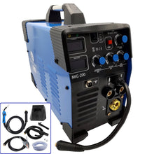 Load image into Gallery viewer, MIG 200 INVERTER WELDER 4in1 MMA ARC TIG LIFT GAS GASLESS MIG SPOOL GUN 200A