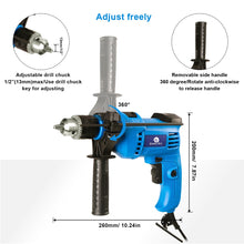 Load image into Gallery viewer, 600W ELECTRIC IMPACT DRILL HAMMER ACTION POWER TOOL VARIABLE SPEED MASONRY