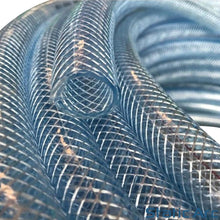 Load image into Gallery viewer, PVC BRAIDED HOSE CLEAR TUBE REINFORCED PIPE GAS AIR WATER OIL FUEL FOOD 8mm ID