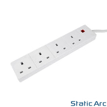 Load image into Gallery viewer, EXTENSION LEAD CABLE ELECTRIC UK MAINS POWER PLUG SOCKET SWITCH 1/2/4/6 GANG WAY