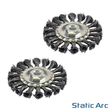 Load image into Gallery viewer, TWIST KNOT WIRE BRUSH CUP WHEEL ANGLE GRINDER METAL RUST PAINT REMOVAL 75/100mm