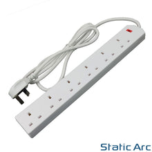 Load image into Gallery viewer, EXTENSION LEAD CABLE ELECTRIC UK MAINS POWER PLUG SOCKET SWITCH 1/2/4/6 GANG WAY