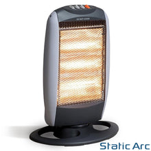 Load image into Gallery viewer, 1200W ELECTRIC HALOGEN SPACE HEATER OSCILLATING PORTABLE RADIATOR HOME OFFICE