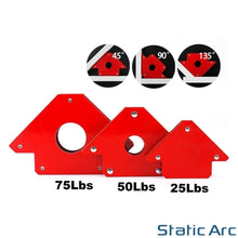 Load image into Gallery viewer, 25/50/75Lb MAGNETIC ANGLE CORNER HOLDER WELDING CLAMP SUPPORT FIX ARROW MAGNET