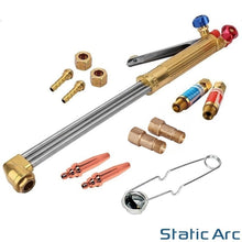 Load image into Gallery viewer, OXY ACETYLENE GAS CUTTING TORCH KIT OXYGEN FLAME CUTTER HOSE REGULATOR KIT
