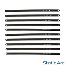 Load image into Gallery viewer, LARGE HACKSAW SET 12" 300mm SOFT GRIP METAL HAND SAW STEEL CUT BLADES 11pc
