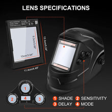 Load image into Gallery viewer, AUTO DARKENING WELDING MASK HELMET TRUE COLOUR LARGE VIEW FACE EYE HEAD VISOR
