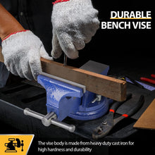 Load image into Gallery viewer, BENCH VICE CLAMP WORKTOP JAWS GRIP HOLD SWIVEL BASE MECHANICS VISE 150mm (6inch)
