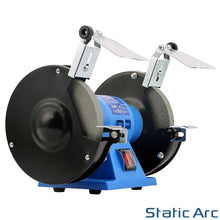 Load image into Gallery viewer, 150W ELECTRIC BENCH GRINDER WORKTOP DUAL WHEEL METAL SANDER POLISHER 150mm DISC
