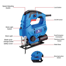 Load image into Gallery viewer, 710W Electric Pendulum Jigsaw Variable Speed Orbital Cutting Wood Metal Saw
