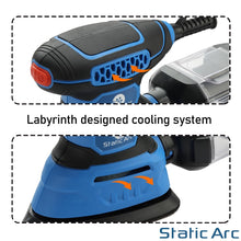 Load image into Gallery viewer, 140W ELECTRIC DETAIL SANDER CORDED PALM MOUSE WOOD SANDING + PADS
