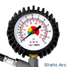 Load image into Gallery viewer, TYRE INFLATOR GUN w/ PRESSURE GAUGE AIR LINE COMPRESSOR GARAGE PUMP
