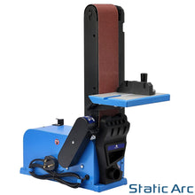 Load image into Gallery viewer, 650W ELECTRIC BELT + DISC SANDER 2in1 LINISHER BENCH LARGE TABLE WOOD METAL SAND
