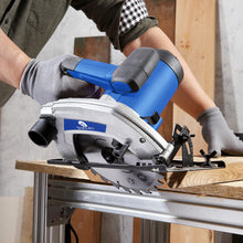 Load image into Gallery viewer, 1400W ELECTRIC CIRCULAR SAW WOOD CUTTING BLADE POWER CHOP MITRE CUT 185mm DISC
