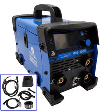 Load image into Gallery viewer, MIG 130D INVERTER GASLESS WELDER 3in1 SYNERGIC MMA ARC TIG LIFT NO GAS KIT 130A
