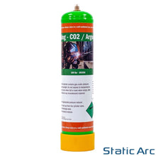 Load image into Gallery viewer, ARGON CO2 DISPOSABLE GAS BOTTLE CYLINDER KIT WELDING 100% PURE 88/12% MIX 0.95L
