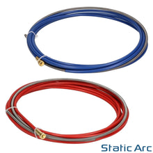 Load image into Gallery viewer, MIG STEEL LINER INSERT WELDING WIRE 0.6-1.2mm TORCH BINZEL BLUE RED 4.2m
