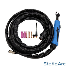 Load image into Gallery viewer, WP17F TIG WELDING TORCH FLEXIBLE HEAD GAS HF HIGH FREQUENCY TRIGGER WP17 KIT 4m

