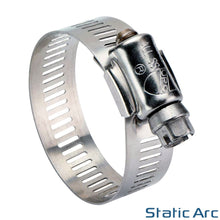 Load image into Gallery viewer, HOSE CLIP CLAMP WORM DRIVE STAINLESS STEEL GAS AIR FUEL PIPE SEAL 5pc/10pc
