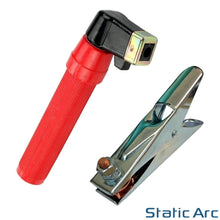 Load image into Gallery viewer, 400A ELECTRODE HOLDER + EARTH CLAMP SET TWIST LOCK WELDING GROUND ARC MMA CLAMP
